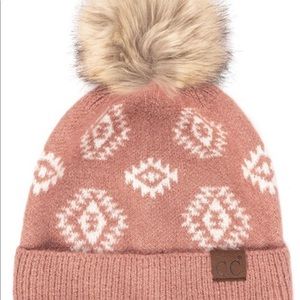 CC Brand Diamond Pom Beanie